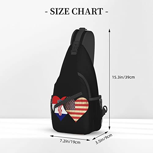 Mochila bandolera negra unisex con banderas miniatura 4