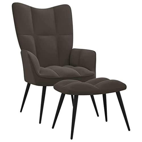 VidaXL Relaxsessel Mit Rollen Drehbar Höhenverstellbar Fernsehsessel Polstersessel Polsterstuhl Relaxstuhl Sessel Ohrensessel Wohnzimmer Blau Samt