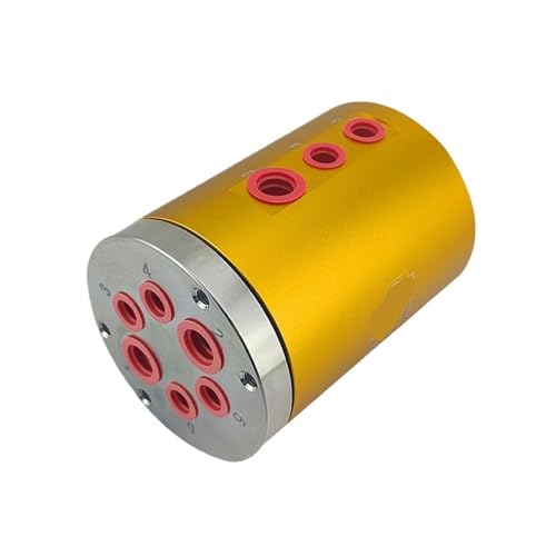 Joint tournant à gaz à 6 voies avec raccord pneumatique G3/8 et G1/4