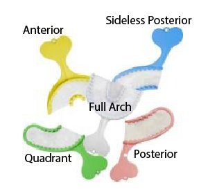 Dental Bite Registration Disposable Impression Trays Anterior Box of 35 - White