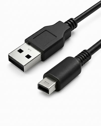 TriverseTech USB-A Charging Cable Compatible with Wii U Gamepad, 1.2 m / 4 ft Black Charger Cord, Charging Cable Only, Power Adapter Not Included