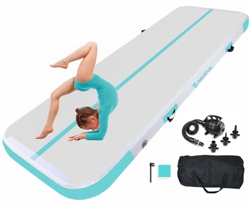 MEKETUM Air Track Colchoneta Gimnasia Ritmica 2 3 4 5 6 Metros Hinchable 10/20cm Gruesa Colchoneta Deportiva con Bomba de Uso doméstico/Entrenamiento/Rodar/Saltar/Fitness/Yoga/Entretenimiento acuático
