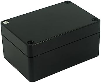 Small Black Plastic Electrical Enclosure Waterproof Outdoor Outlet Box, Open Splice Electronic Plastic Junction Box 3.93 x 2.67 x 1.96 inch (100 x 68 x 50 mm)