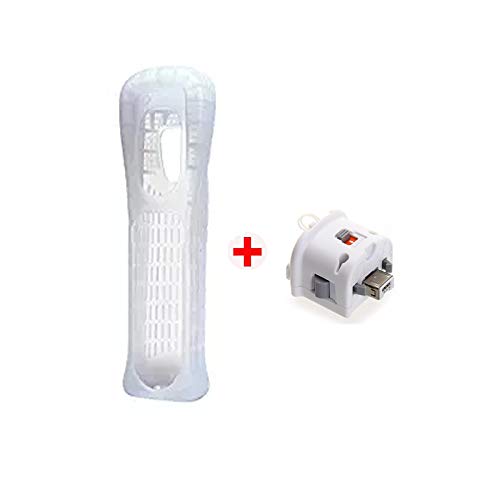 Preisvergleich Produktbild WiCareYo Motion Plus Adapter mit Gummimanschette für Wii Wii U Fernbedienung - Weiß