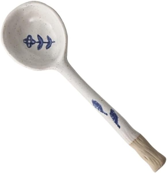 Soup Spoon Kiln Transformed Ceramics Soup Spoons Retro Porcelain Coffee Spoon Teaspoons for Yogurt Dessert Honey Jam Spoon Ice Cream Spoon Sugar Salt Jar Spoon, Set of 2 (Orchid)
