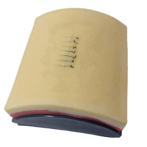 三層模造真皮縫合練習パッド人工皮膚外科縫合練習キット縫合パッキングの皮膚モデルの練習縫合糸の切断と結び目の手技のトレーニング湾の曲がり角ベース滑り止めのゴム製ストッパー学生は護師団が再利用可能であることを見る