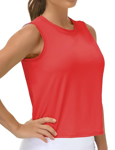 Image of THE GYM PEOPLE Women's Workout Tops in Ice Silk Quick Dry Sleeveless