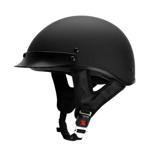Half Helmet Open Face Motorcycle Helmet (Matt Black)