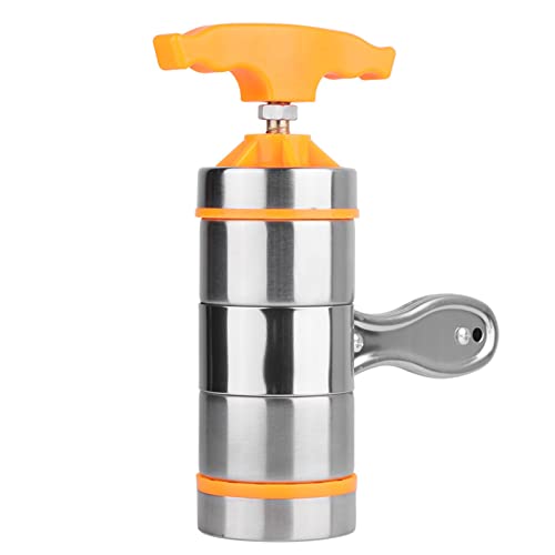 Máquina de Pasta, Máquina de Fideos de Acero Inoxidable, Máquina para Hacer Prensado de Fideos Pasta de Prensa de Fideos Manual con 7 Moldes para Fideos Frescos Caseros,Espaguetis