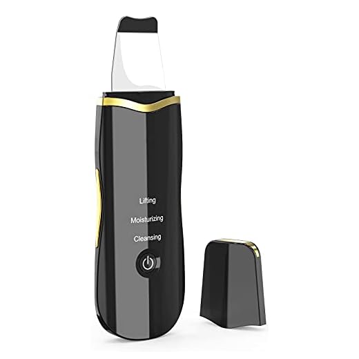Qukot Ultrasonic Skin Scrubber Spatula - Upgraded Blue-Light Blackhead Remover Pore Cleaner Face Scraper Comedone Pimple Zit Extractor Facial Deep Cleaning Machine for Women Men