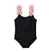 Sunenjoy Maillots de Bain Une Pièce Bébé Filles 3D Fleurs Tankini Bikini Dos Nu Volants Costume Tropical Plage Baignade Swimsuit Beachwear Mode Mignonne pour Enfant 6 Mois - 4 Ans (18-24 Mois, Noir)