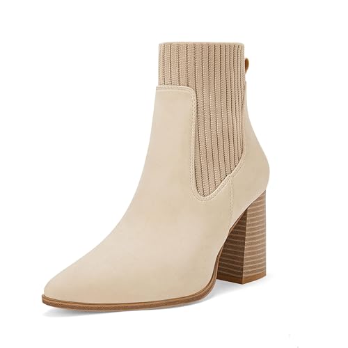 Coutgo Women Ankle Boots Sock Booties Pointed Toe...