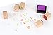 Moore: Premium Wooden Small Alphabet Stamp Set - 34 Piece Set of Lowercase Alphabet Stamps with 4 Color Ink Pads