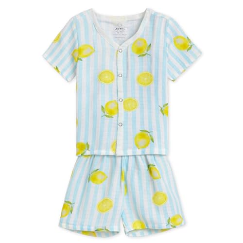 Image of The Boo Boo Club Kid'S 100% Muslin Organic Cotton Printed Button Shirt and Short Set | Half Sleeve Shirt | Summerwear Set | Kids Cothing Wear Set