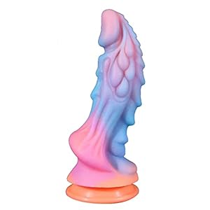 Kuaecr Silikon Analdildo Realistischer Leuchtend Dildo mit starkem Saugnapf Anal Plug 22 CM Lang G-Punkt Stimulator Weicher Monster Dildos Butt Plug Sex Toys für Frauen und Männer