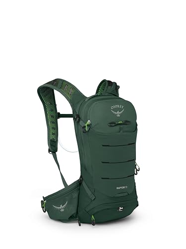 Osprey Raptor 10L Men's Mountain Biking Backpack with Hydraulics Reservoir, Tundra Green