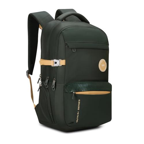 Image of Skybags Ontrak 17 Inch Compatible Laptop Backpack 30L | 3 Compartments with Quick-Access Front Pocket & Rain Cover | Air-Mesh Back Panel & Side Pocket | Office & Travel Backpack for Men & Women