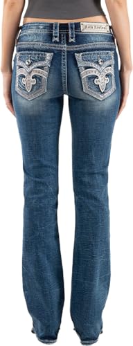 Rock Revival - Womens Shell Pink RP2791B202 Bootcut Jeans, Color Denim, Size: 263
