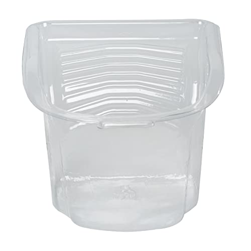 HARDY WORKING TOOLS Farbeimer mit 5 Stück transparenten Einlagen, 2L Farbbecher, regulierbarer Griff, Kunststoffeimer, Baueimer mit speziellen Rillen, gelb, A0146-329901