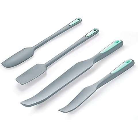 To encounter Silicone Spatula Set, Rubber Blender Spatula, Jar Spatula for Baking Mixing and Stirring, Nonstick, Heat Resistant and Dishwasher Safe, Set of 4 Cover