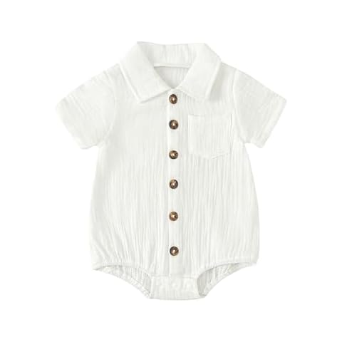 Acrawnni Baby Cotton Linen Romper for Summer Cover