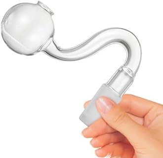 3PCS Glass Oil Burner Tube Set, 14mm Curved Glass Tubes, Borosilicate G-Lass Adapter for DIY Projects, Aromatherapy, Water Pipe Adapter & Lab Applications