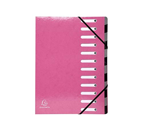 Lot de 6 Trieur extensible IDERAMA, 12 compartiments, coloris rose