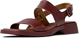 Suela: 100% EVA Camper Dana K201486 - Sandalias de 2 correas para mujer, color burdeos 015, talla 37 EU