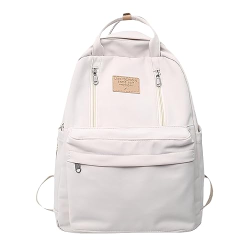 Sac à dos femme grande capacité blanc pour ordinateur et fournitures