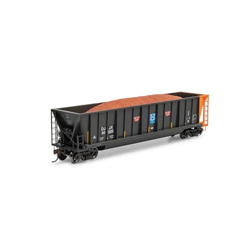 Athearn ATH-1399 HO ATH Berwick Bathtub Gondola w/Load, DJJX Primed for Grime #30025