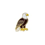 Patriotic Bald Eagle Enamel Pin, Cute Eagle Pin Brooch For Nature Wildlife Bird Lover, Wildlife Bird Of Prey Brooch Badge, American Freedom Symbol Lapel Badges, Patriotic Animal Gift Jewelry Accessories