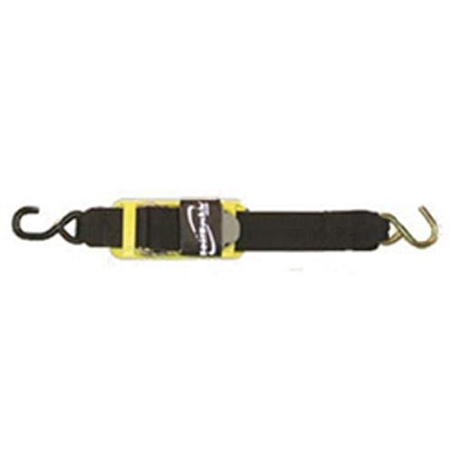 BoatBuckle Pro Series Kwik-Lok Transom Tie-Down (2-Inch x 6-Feet, Black), Pack of 2