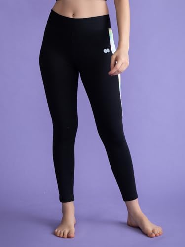 Clovia Women's Activewear Ankle Length Tights (AB0043H13_Black_M) - Image 3 thumbnail