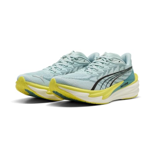 PUMA �����Y Deviate Nitro 4 �����j���O�X�j�[�J�[�V���[�Y - �u���b�N, �o���g�C�u���[-�t���b�V���E�H�[�^�[, 28.0 cm