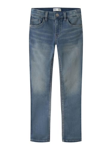 NAME IT Pantalon pour Fille., Bleu Jeans Clair, 158 cm