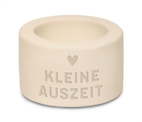 Grafik Werkstatt Teelichthalter | Kleine Auszeit, Weiß