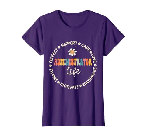 Administrator Life Appreciation Week Back to School T-Shirt, Women, Purple, 3X-Large