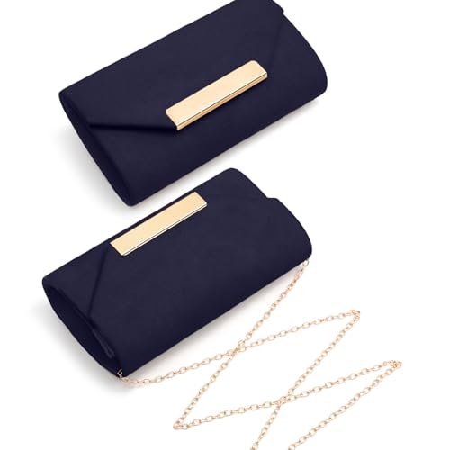 Image of Clutch Purses for Women Evening Bag Faux Suede Formal Party Wedding Cocktail Prom