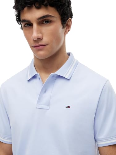 Tommy Jeans Herren Poloshirt Tipped Regular Fit, Blau (Moonlight Iris), XS – Ansicht 3
