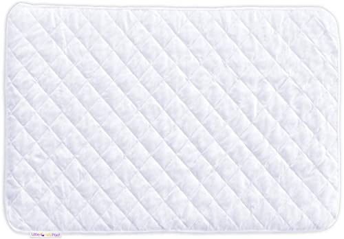 Image of Little One's Pad Waterproof Fitted Pack N Play Playard Mattress Protector Cover, Padded, White