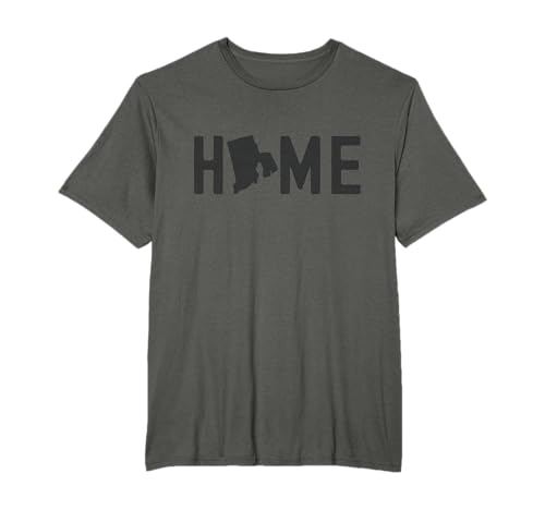 Rhode Island Is Home Vintage American State Map Outline RI T-Shirt