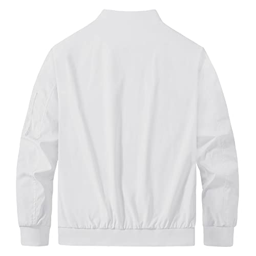 Image of MAGCOMSEN Men's Jacket Lightweight Windbreaker Bomber Jacket Windproof Casual Jacket Zip Up Coats Outwear with 5 Pockets