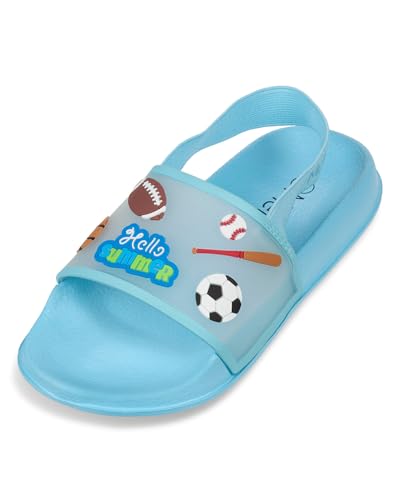 MeMoi Boys and Girls Super-Soft Cushioned Hello Summer Slide Sandal3