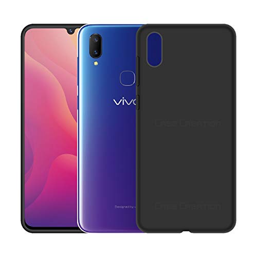 Image of Case Creation Luxurious OG Series for Vivo V11 Pro Case Cover,Anti-Dirty Slim Case Frosted Matte Cute Candy TPU Raised Bezel (Splash of Color) Back Cover for Vivo V11 Pro -Black