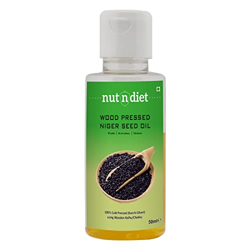 Image of nutndiet Wood Pressed Niger Seed Oil (100% Cold Pressed (Kacchi Ghani) using Wooden Kolhu /Chekku) (Ramtil ka Tel | रामतिल का तेल | Huchellu Enne | ಹುಚ್ಚೆಳ್ಳು ಎಣ್ಣೆ) | PET Bottle (50ml)