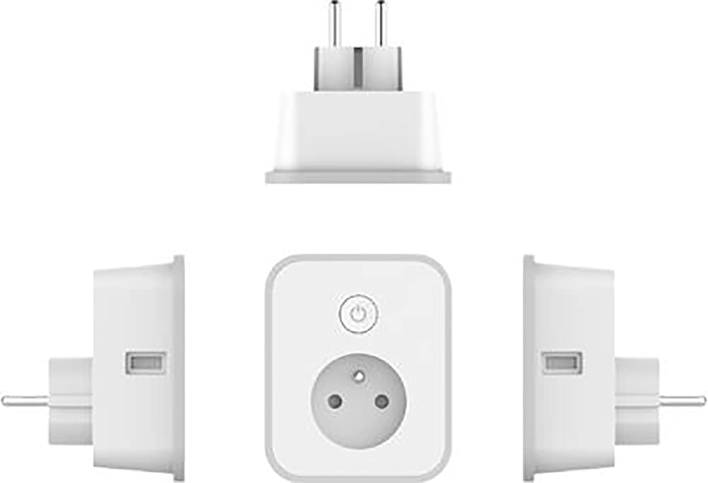 Prises connectées Konyks Priska MAX 3 FR DUAL PACK - WiFi+BT, Fonctions avancées, 16A, compteur de consommation, compatible Alexa, Google Home & Tuya, lot de 2 & Prise connectée Intelligente PRISKA