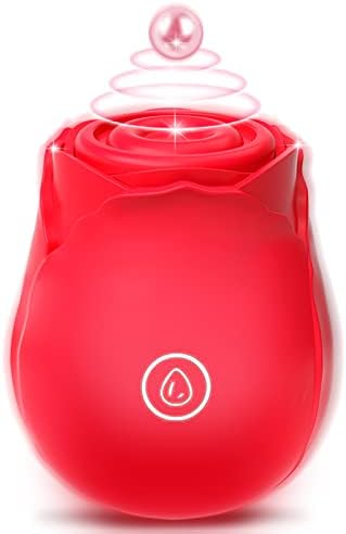 2023 Newly Rose Sex Toy Vibrator Stimulator for Women, Sucking Pulsating Rose Adult Women Couples Sex Toys Vibrators with 7 Modes, Female Mini Clitoris Vibrator Stimulator for Woman Her Pleasure