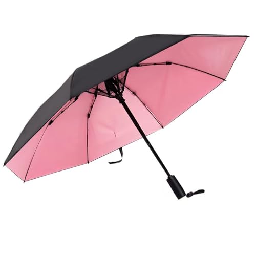 Klaisy Sombrilla recargable por USB con ventilador integrado y dos funcionalidades para lluvia o sol, a