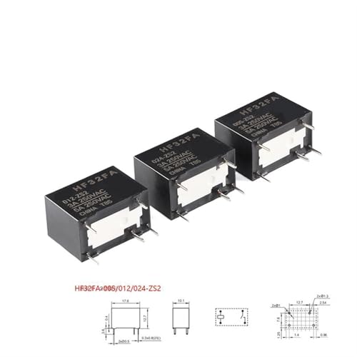 Relé HF32FA-024-ZS2 para sustitución de componentes dañados en fuentes de alimentación fijas 4