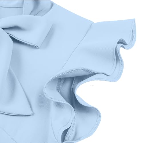 Image of 1950s Dresses for Women Vintage Rockabilly Retro Short Sleeve Tie Midi Dress Cocktail Party Evening Prom Gown